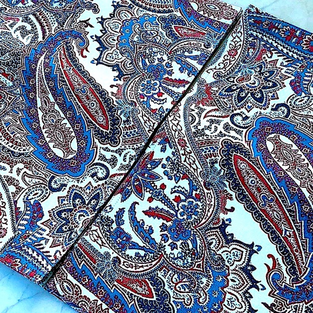 RALPH LAUREN LAVEEN PAISLEY/RED SET OF 4 PLACEMATES NWT COTTON 14 IN BY 10 IN
